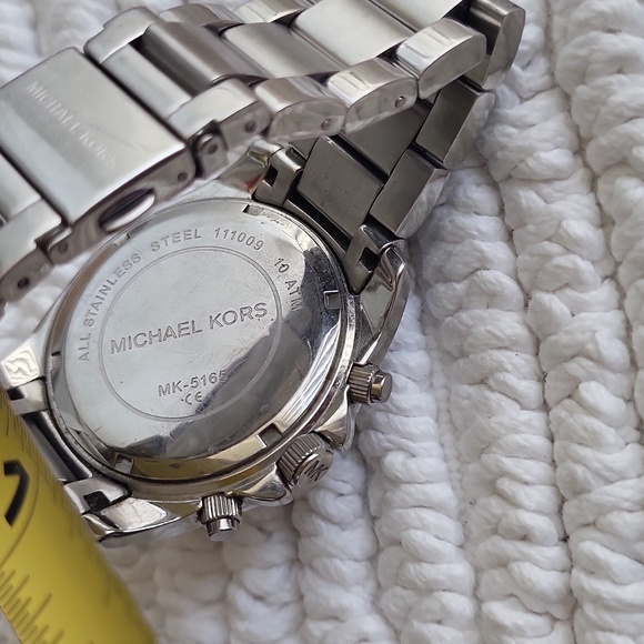 Michael Kors Silver-Tone Crystal Bezel Chronograph Watch - Picture 6 of 6